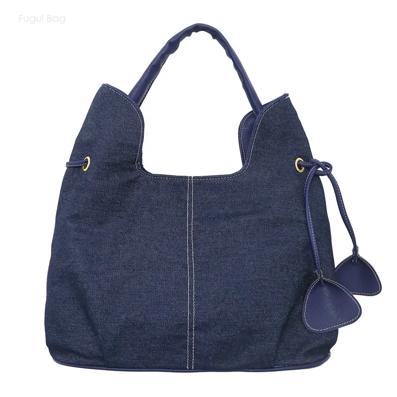 Women's One Shoulder Handbag Underarm Bag New Casual Fashion Versatile Trendy Denim Simple and Artistic Personality Unique