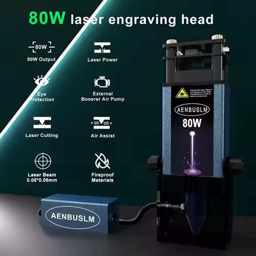 AENBUSLM 40W / 80W Laser Module 12V 24V 450nm Laser Engraving Head Woodworking Laser Engraver Cutting 3D Printer CNC Route Tools - Image 2