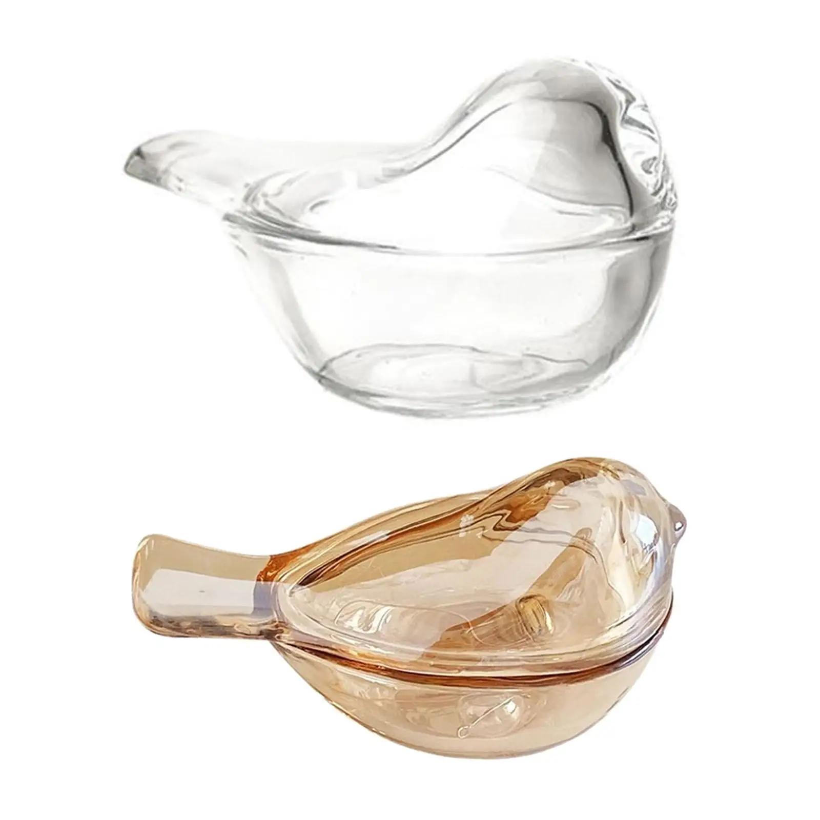 Retro Glas Vogel Schmuck Mini Ohrringe Ring Schmuck kästchen mit Deckel Andenken Fall Ringe Armbänder Box