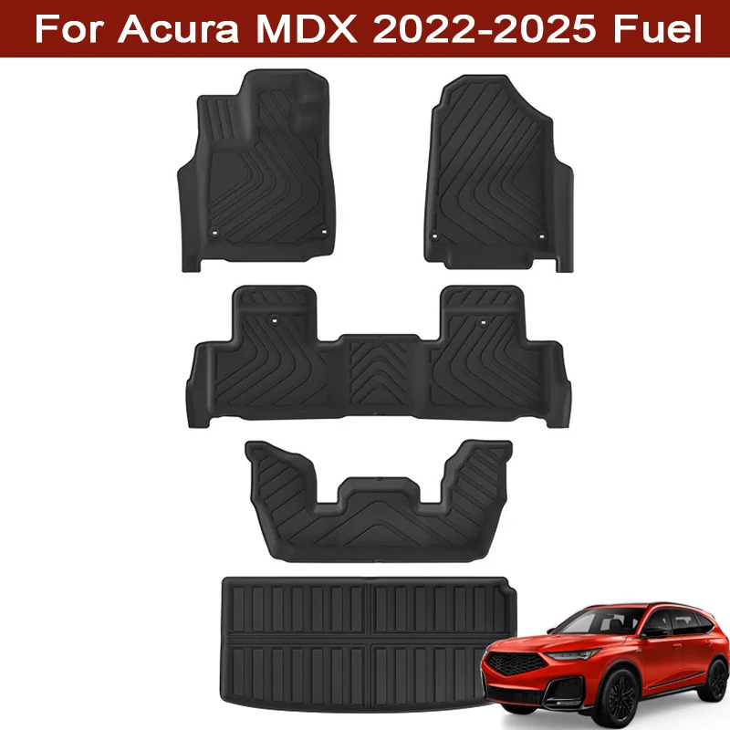 

Car Floor Mats for Acura MDX 2022 2023 2024 2025 Fuel Waterproof Non-slip Foot Pad TPE Car Carpet Floor Liners Trunk Mats LHD