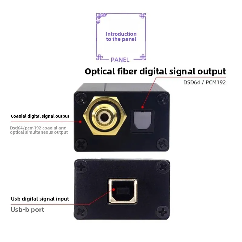USB Digital Computer Sound Card Italian Interface to Coaxial Fiber Optic Asynchronous Audio Mobile Phone Tablet OTG