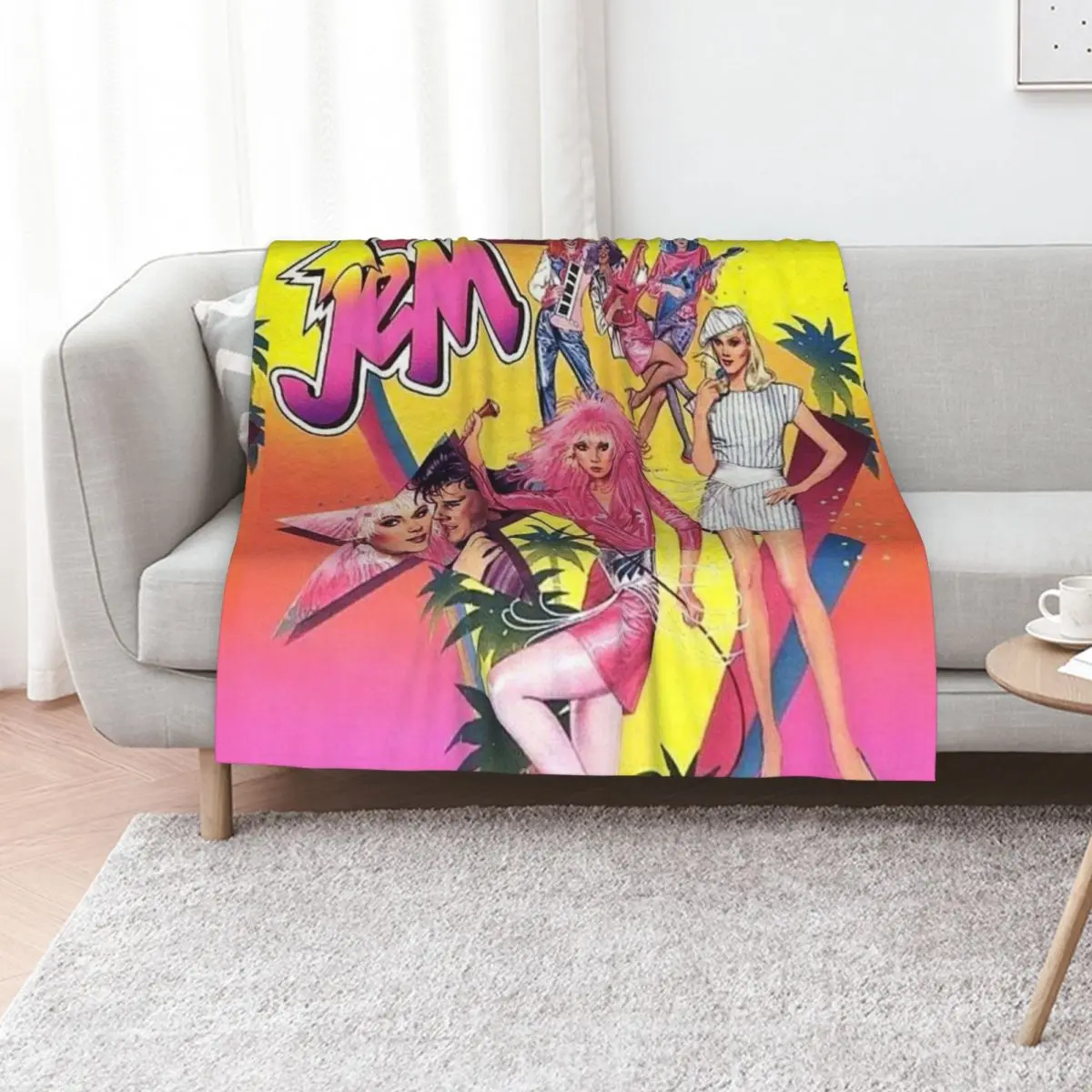 Jem and the holograms Throw Blanket Luxury Throw Cute Thermal Plush Decoratives Blankets For Baby Blankets