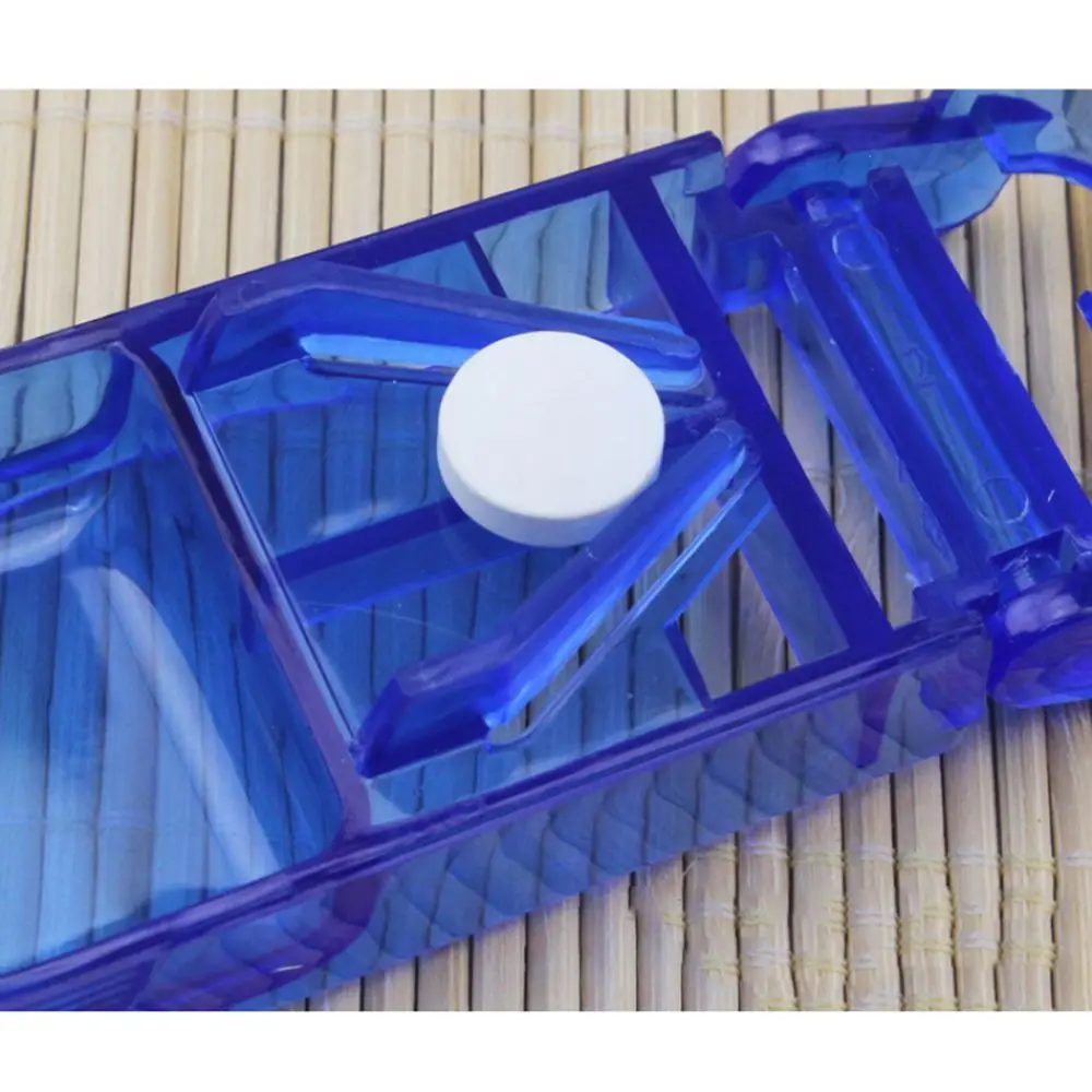 1PCS Cut Dose Box Pills Container Cut Slicer Home Pill Storage Pill Cutter Splitter Safety Pill  Cases Drug Box Storage Box