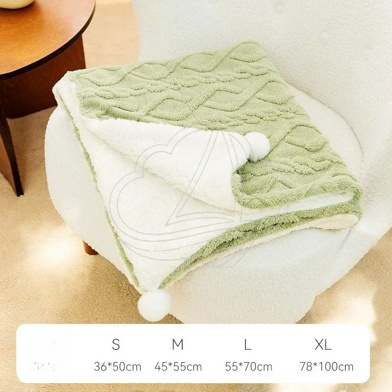 Thickened Plush Pet Blanket Ultra Soft Warm Sleeping Mat for Dogs Cats Winter Comfort view 6