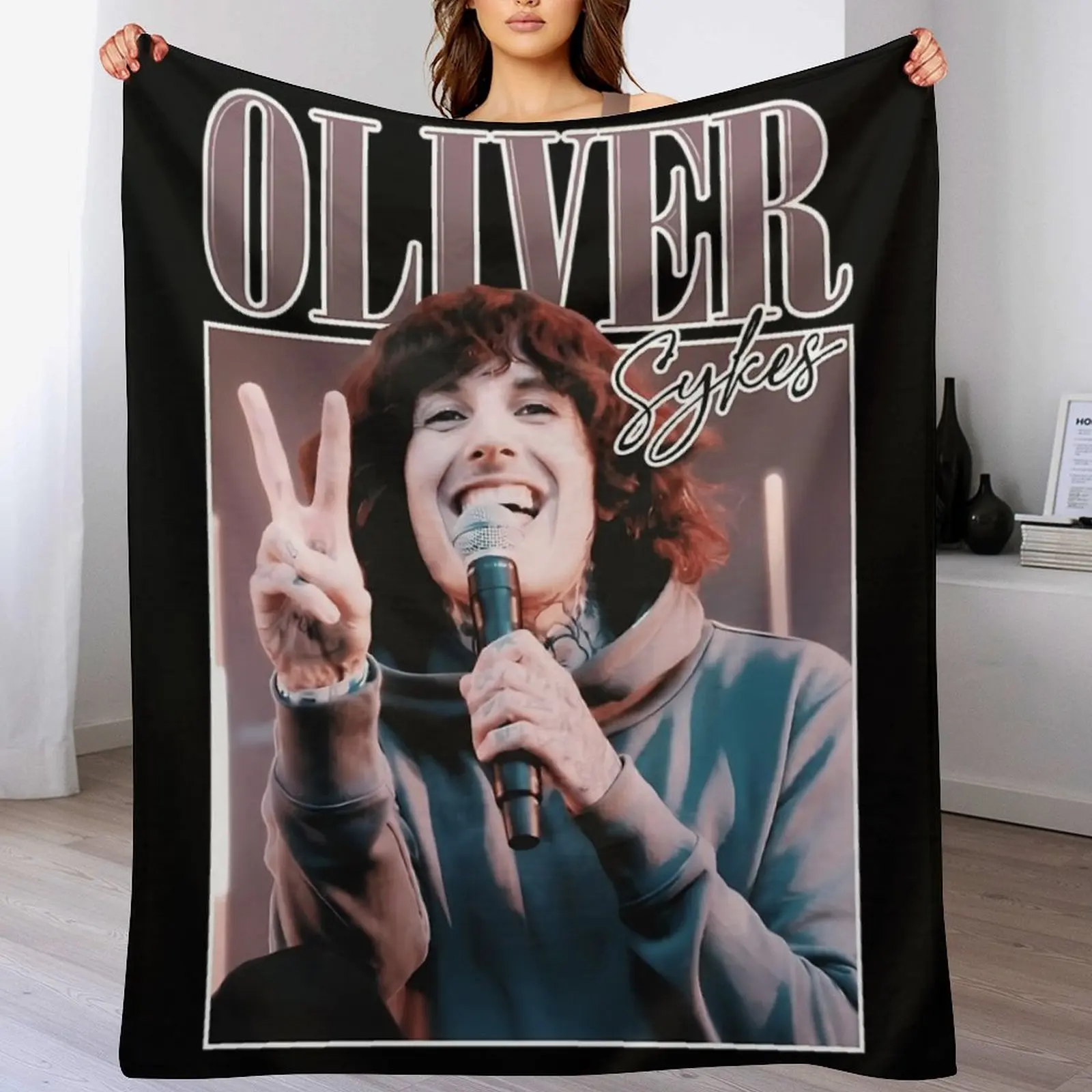 

OLIVER SYKES Throw Blanket Flannels Winter beds Decorative Beds Luxury Blankets