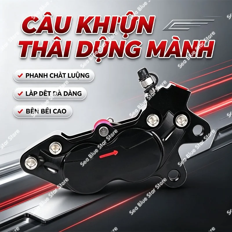 B Standard CNC Large Abalone 1 To 1 Pair of Four-piston Abalone Calipers, Electric Vehicle Motorcycle Brake Disc Brake Calipers