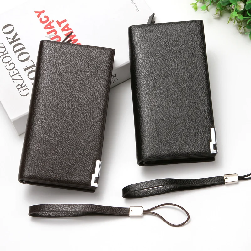 Men's Long Wallet Fashion Ultra-Thin Zip Multi-Functional Korean Money Clip Business Card Holders Coin Purse Handbag Clutch