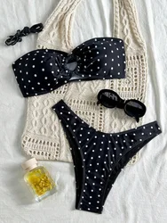 XS - L Polka Dot Bandeau Bikini Women Swimwear Female Swimsuit Two-pieces Bikini Set Brazilian Bather Bathing Suit Swim Lady