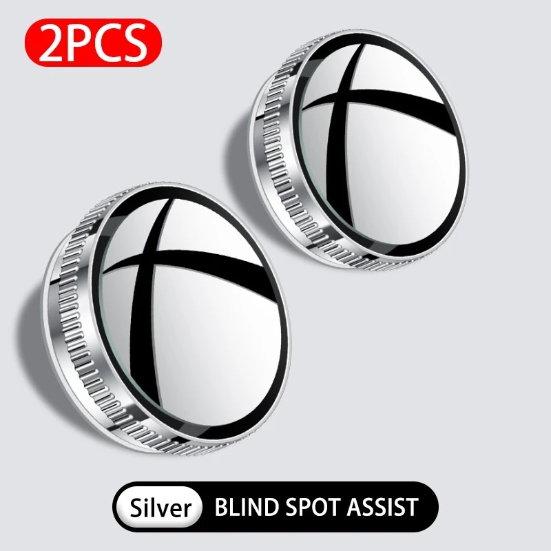 

2pcs Car Auxiliary Rearview Mirrors HD Suction Cup Wide Angle Car Blind Spot Mirrors 360 Adjustable Small Round Mirror