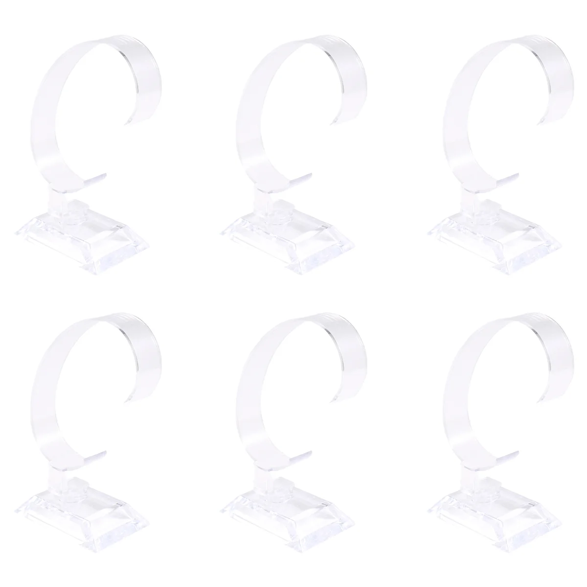 FZFZ 6 x 플라스틱 쥬얼리 팔찌 커프 팔찌 시계 디스플레이 스탠드 홀더