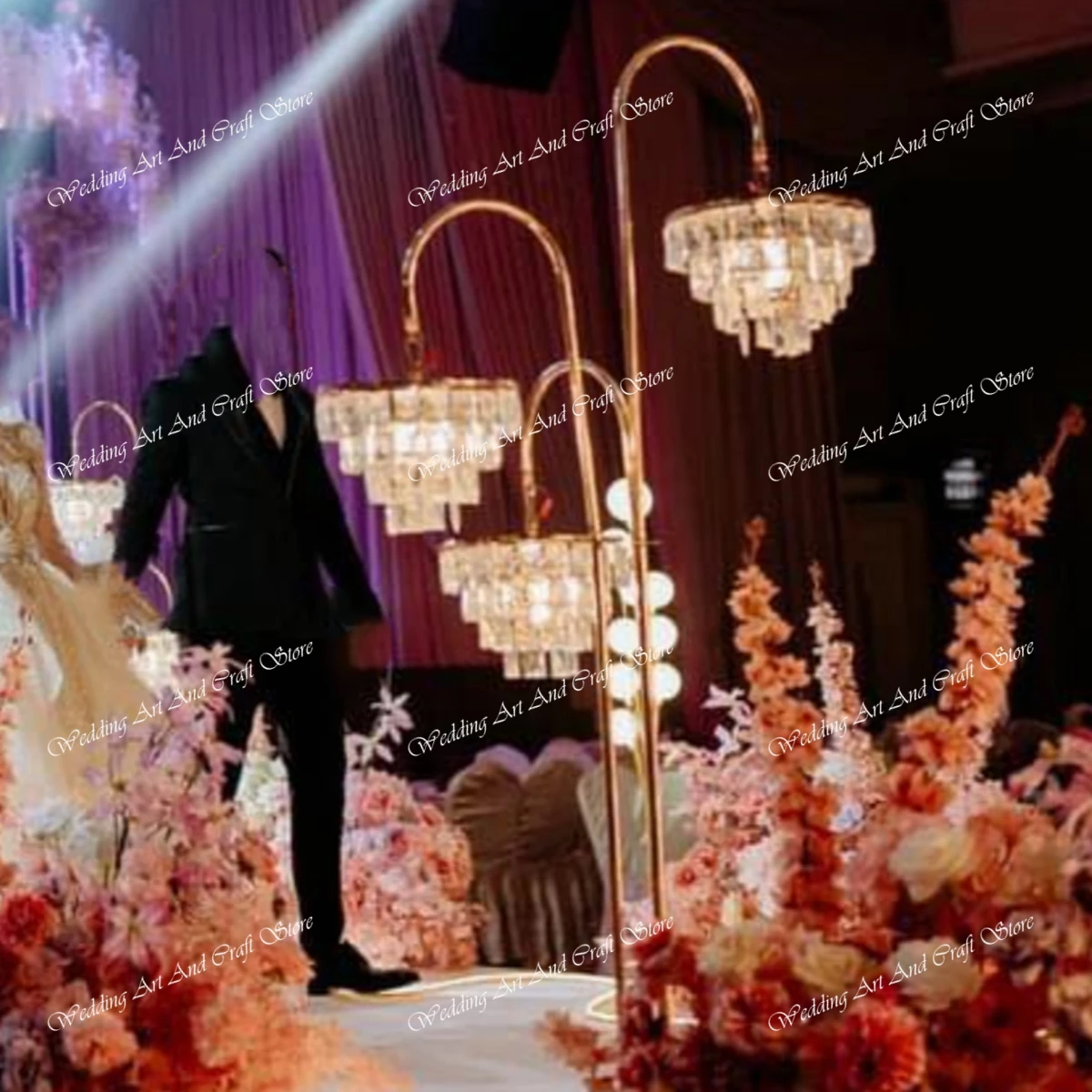 1pcs/4pcs) Elegant Crystal-Clear Acrylic Flower Stands as Wedding Centerpieces Decorative wedding light centerpieces road lead