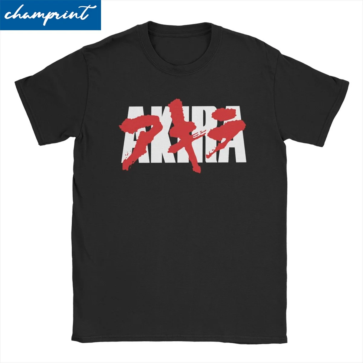 Bloody Akira Logo Men Women's T Shirt Anime Vintage Tees Short Sleeve Crewneck T-Shirt Pure Cotton Graphic Clothes