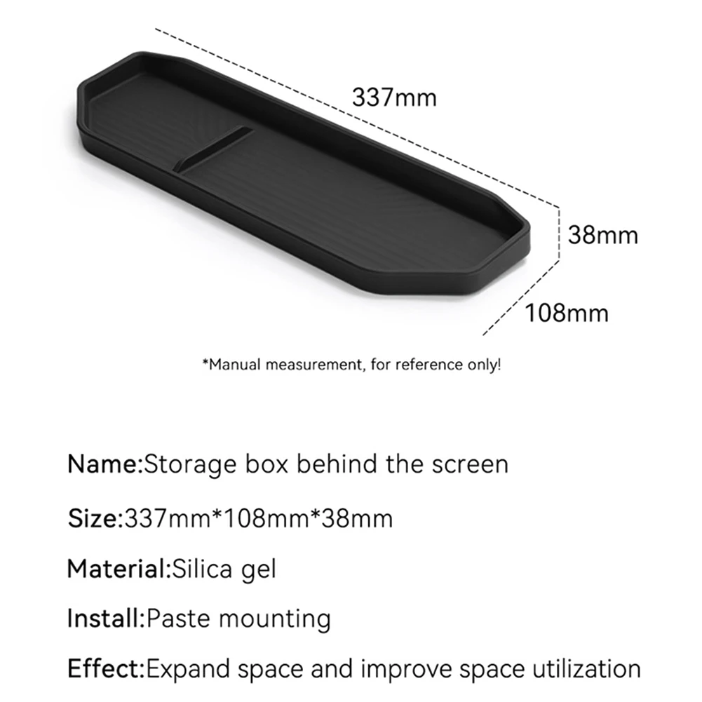علبة لوحة سيارة مناسبة لكيا EV9 2024-2025 لوحة سيارة صينية صندوق تخزين خلف الشاشة ترتيب الملحقات