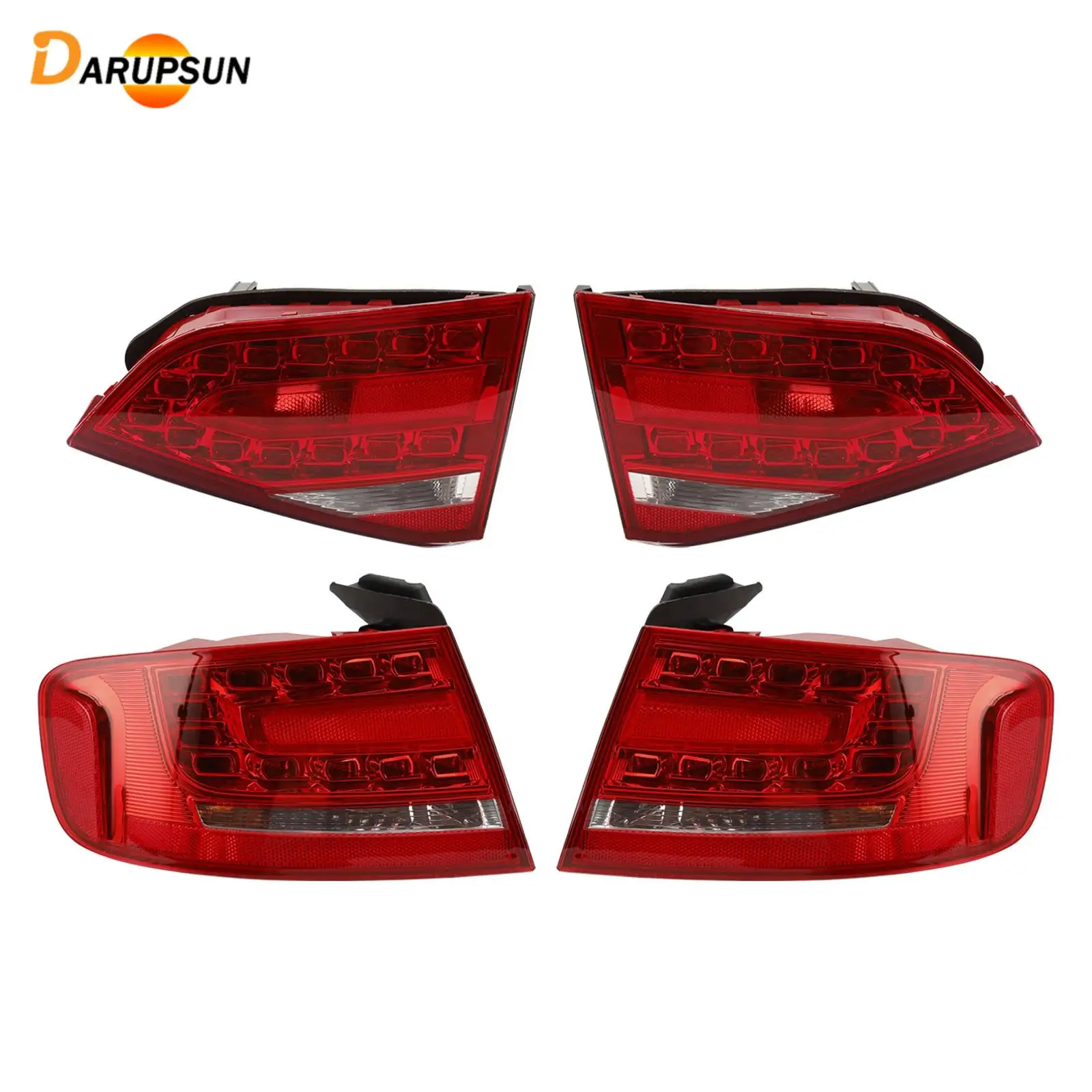 

DARUPSUN Outer+Inner Trunk LED Tail Light Lamp for Audi A4 2009 2010 2011 2012