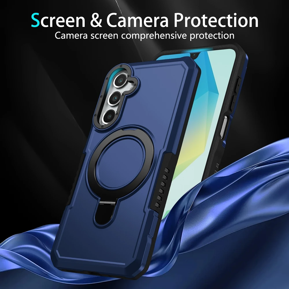 Luxuriöse Panzer-Halterungshülle für Samsung Galaxy A03S A05 A06 A13 A15 A16 A22 A23 A24 A32 A33 A35 A52 A55 mit Ringhalter und Standfunktion – Detail 14