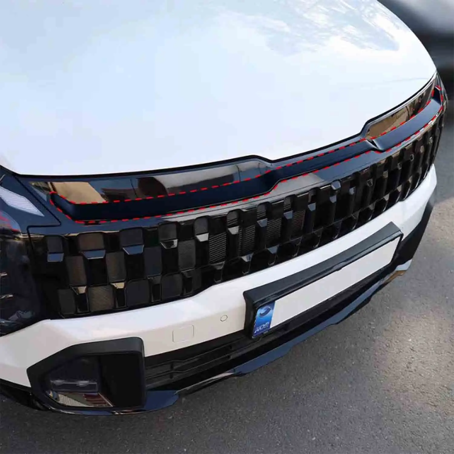 ABS Plastic Car Exterior Front Upper Grille Grill Decorative Cover Trim 1pc for Kia Sportage X-Line/ X-Pro 2026