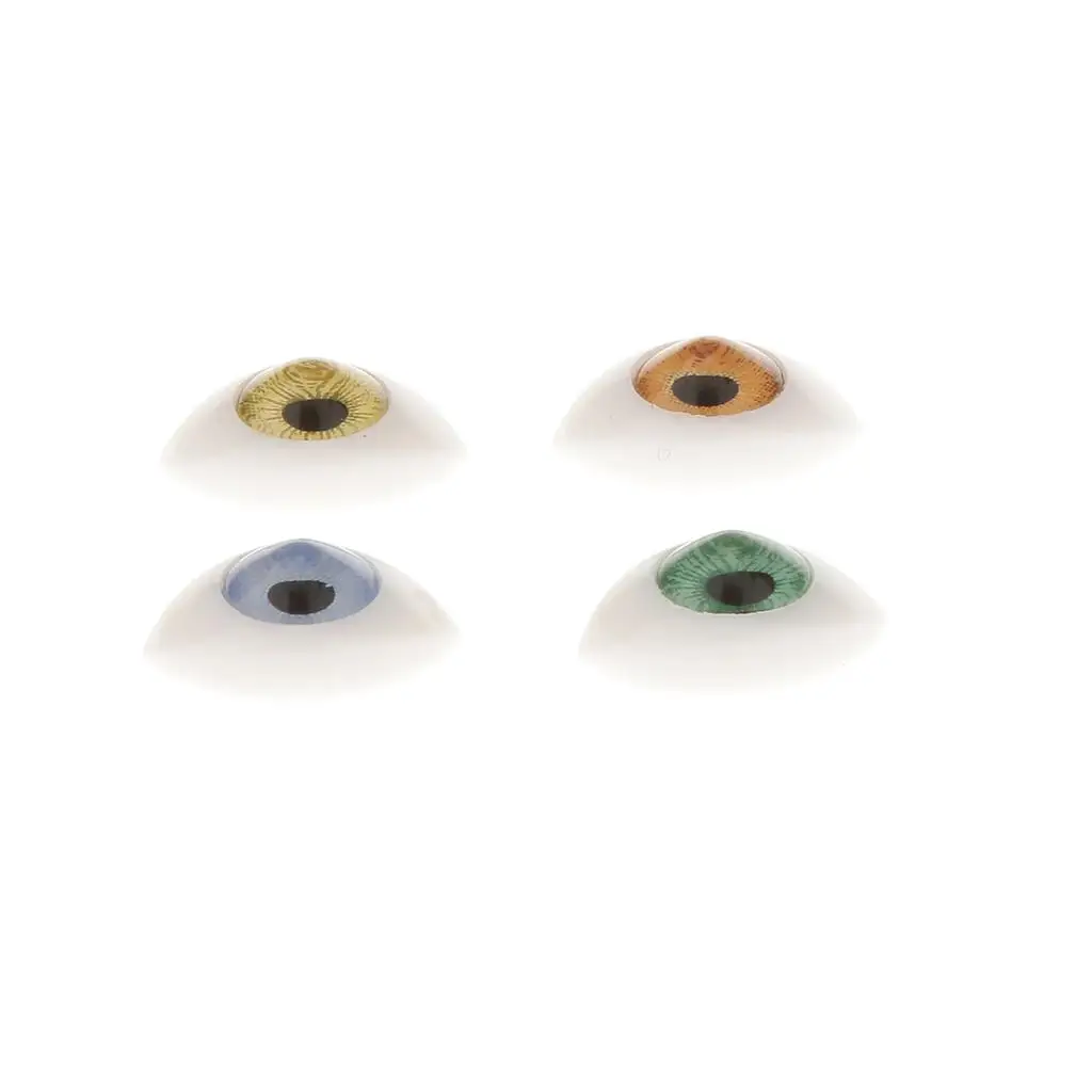 8 occhi ovali con retro piatto, 7 mm, iris per bambole in porcellana BJD SD, maschera, forniture fai da te