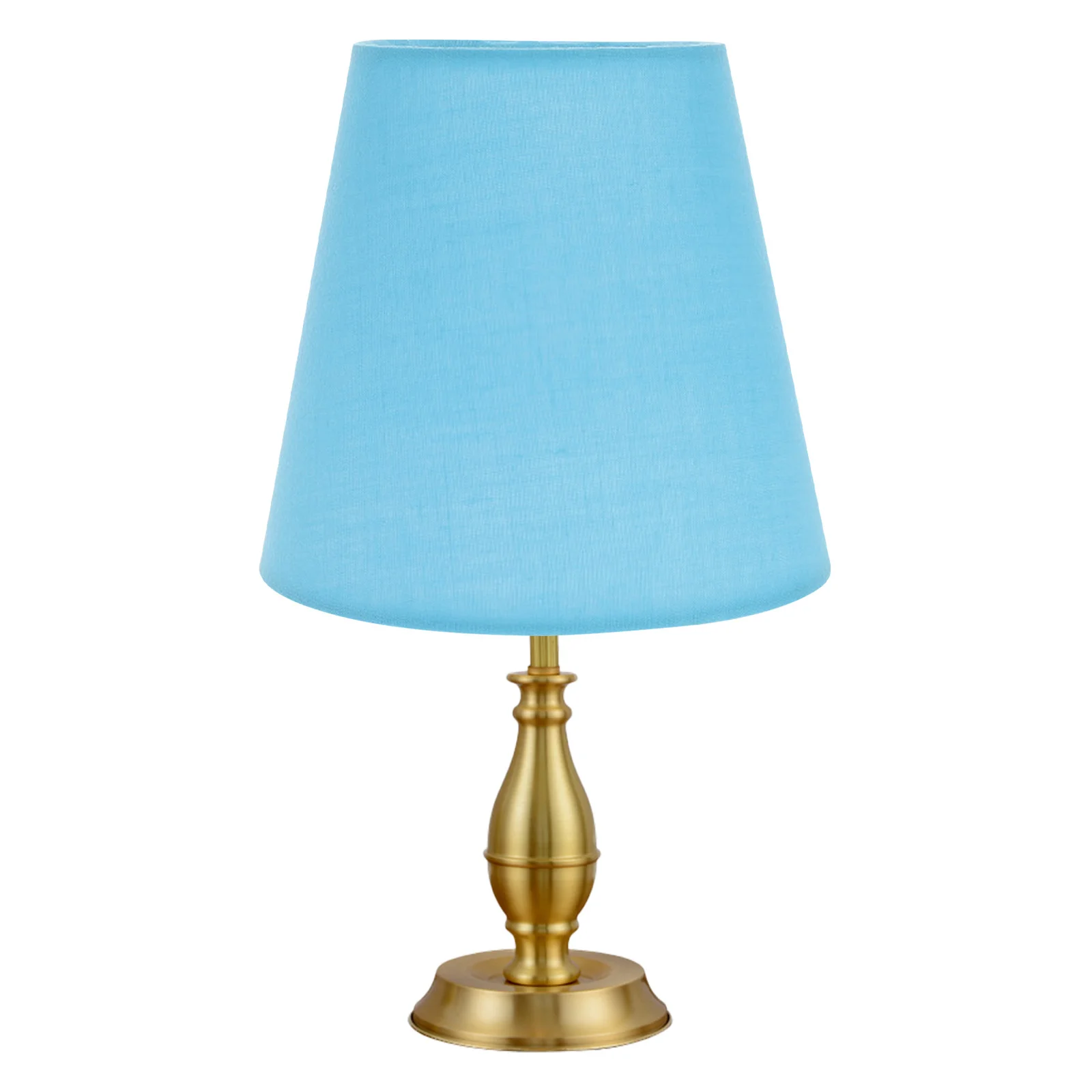 

Linen Lamp Shade Sky-Blue Fabric Hanging Cover For Chandelier Ceiling Floor Desk Light Modern Replacement Home Hotel