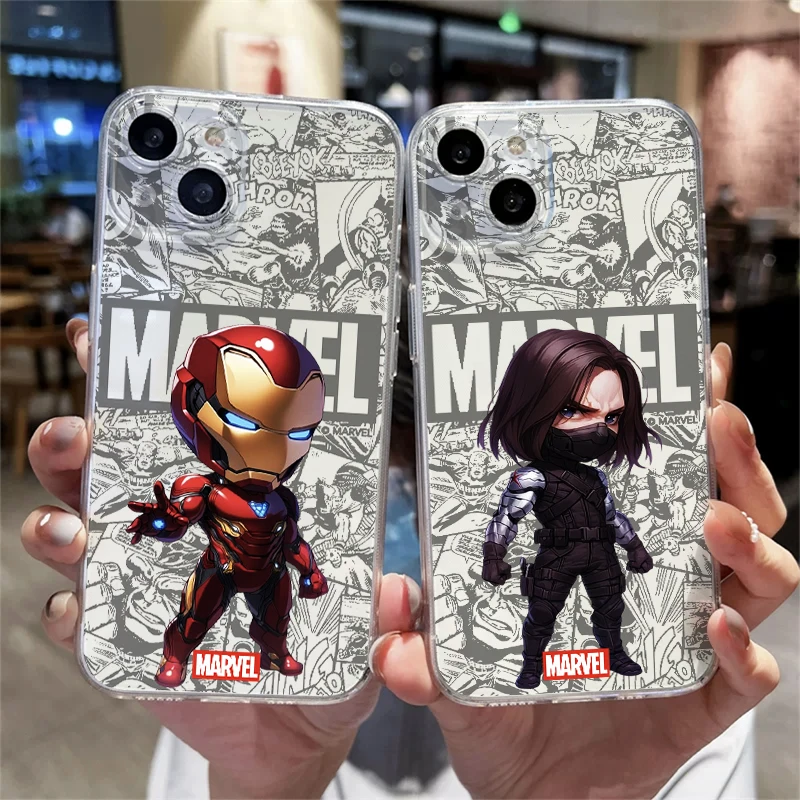 Marvel Bucky Barnes Iron Man For iPhone 15 14 Plus 13 12 11 Pro Max 13 12 Mini X XR XS Max Phone Case Funda