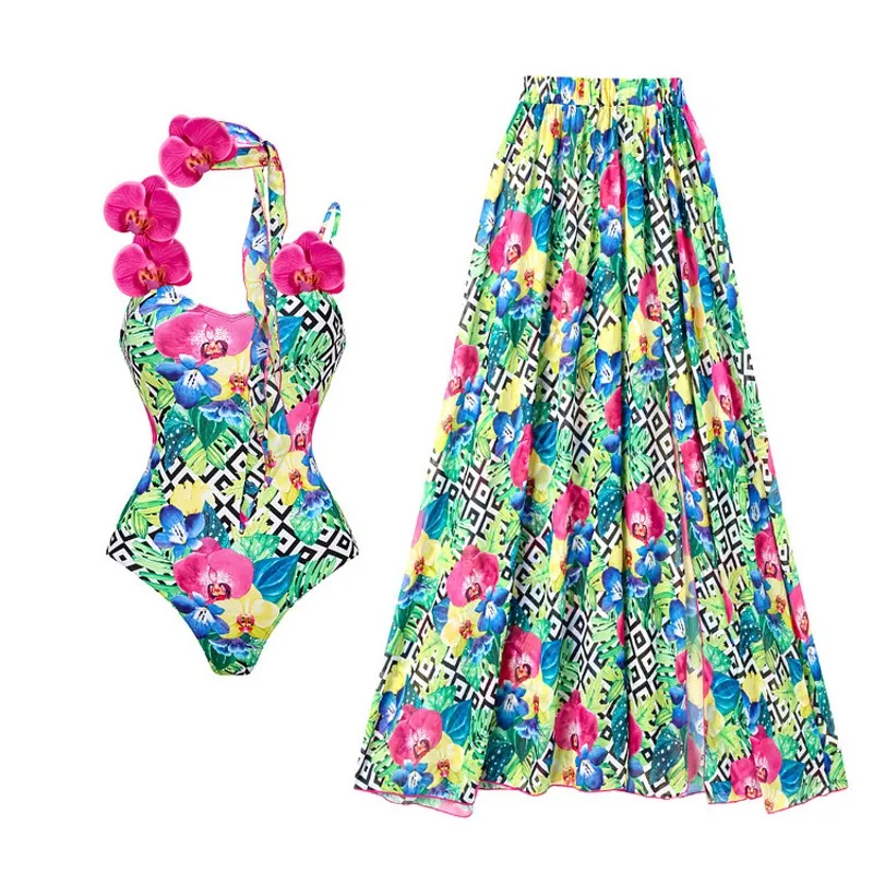 Traje de baño Vintage para mujer, traje de baño de una pieza, Bikini de lujo, vestido de playa sin espalda, traje de baño de diseñador, ropa de Surf