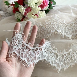 8CM Wide Small Delicate Cord Eyelash Lace Trim  Border Trimming Lace Dress Clothing DIY Sewing Accessory Lace
