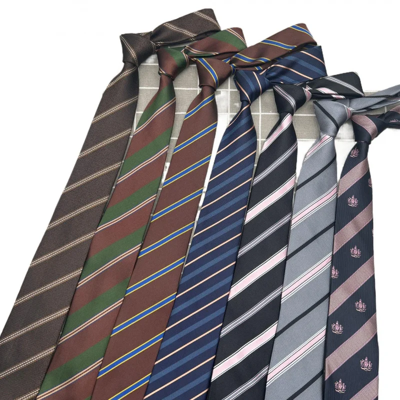 

Striped Necktie Crown College Style Shirt Decorative Hand-Tied Men's Women's Wine Red Bow Tie