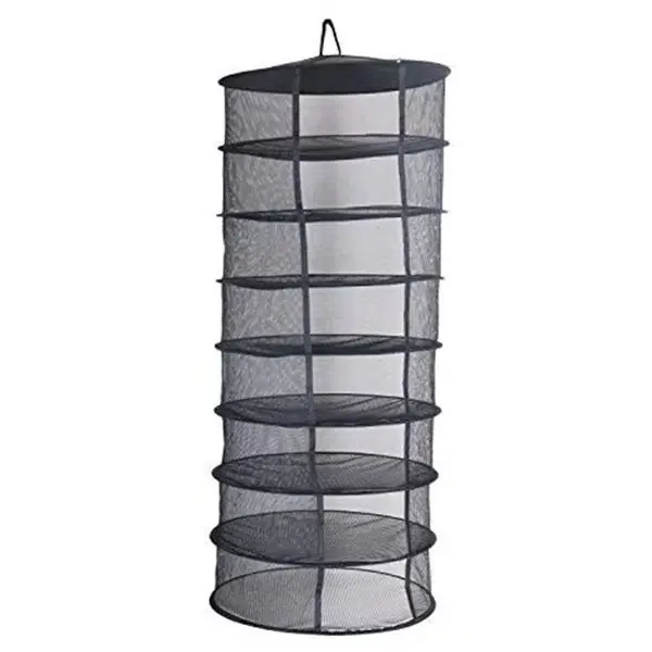 

2Ft 8 Layer Black Mesh Hanging Herb Drying Rack Dry Net