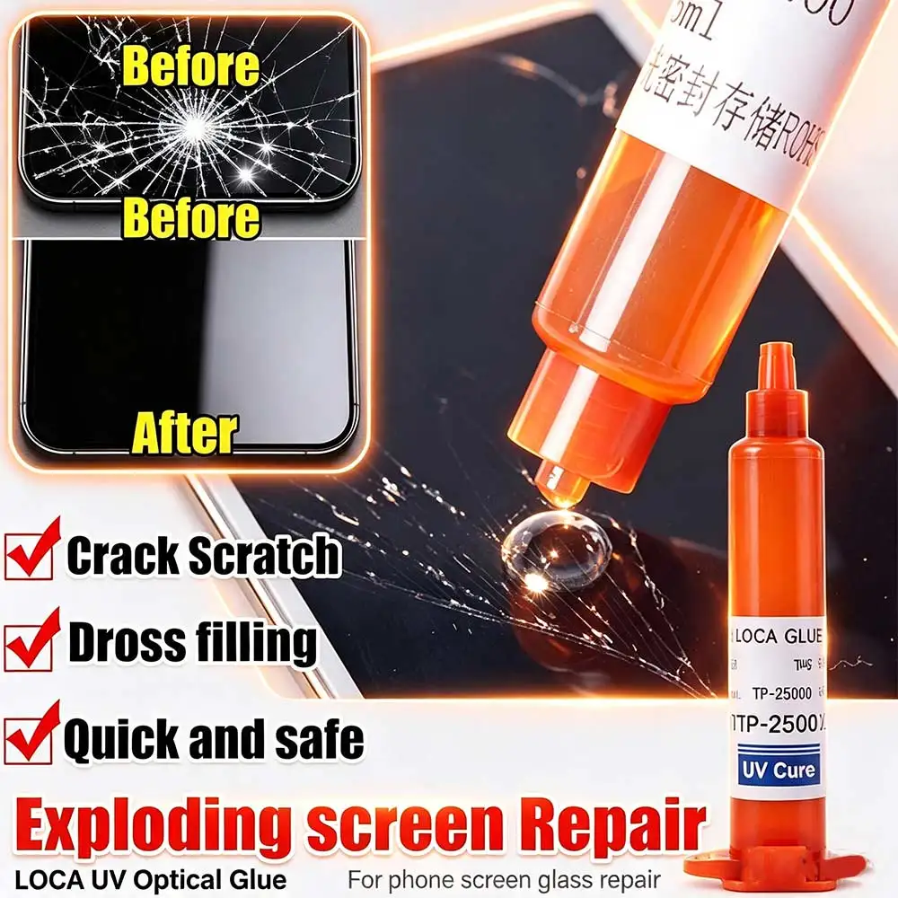 Cell Phone DIY LCD Liquid Phone Repair Tool Clear Adhesive UV Glue Touch Screen Repair