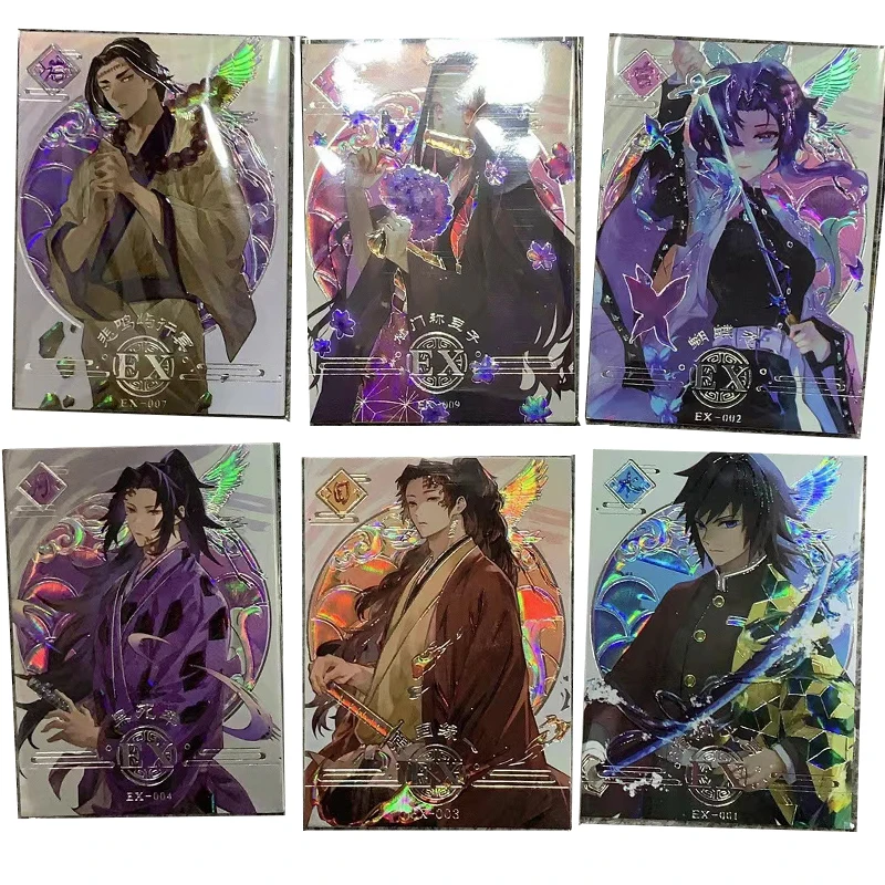 Anime Demon Slayer Kamado Nezuko Kochou Shinobu Agatsuma Zenitsu Ultra Rare Game Collectible Cards Toy Children's Birthday Gif