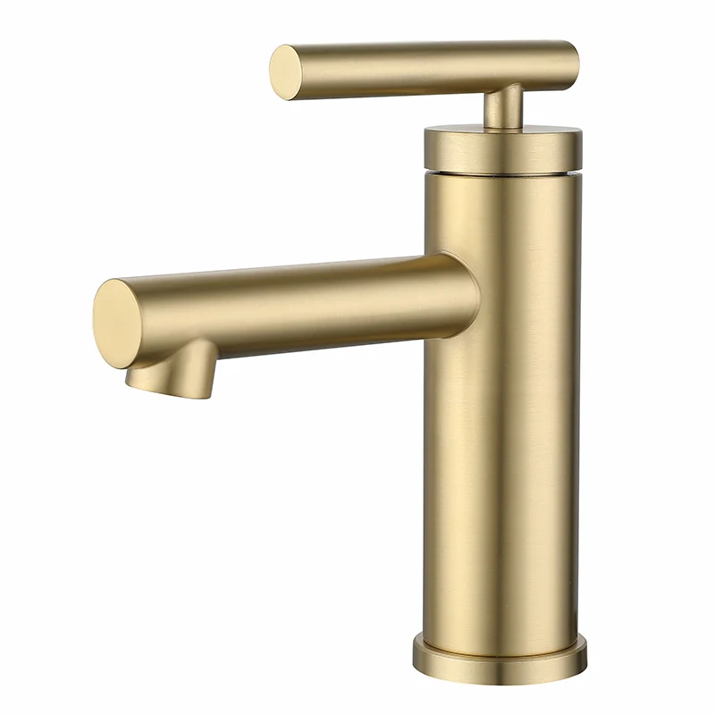 

Матовый золотой, матовый черный, натуральный, матовый смеситель для раковины в ванной комнате, смеситель для горячей и холодной воды, 1-луночный смеситель для умывальника на палубе