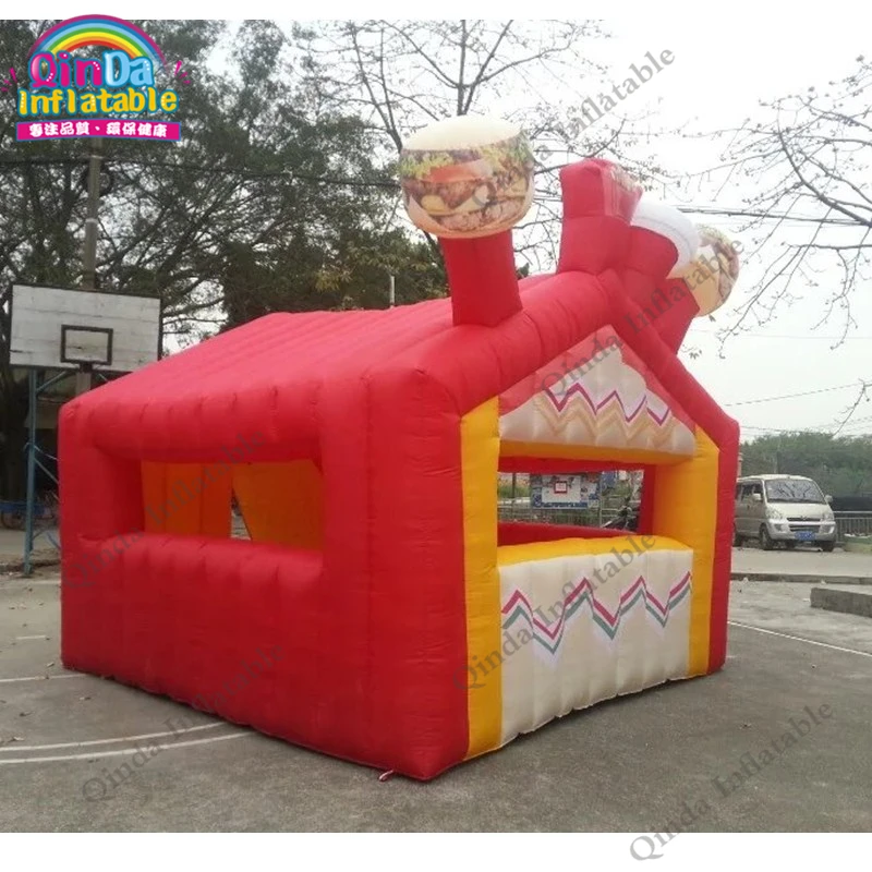 Tienda inflable personalizada del soporte de la cabina de la comida, puesto inflable emergente de 4*4*3M para la decoración del día de Chriden