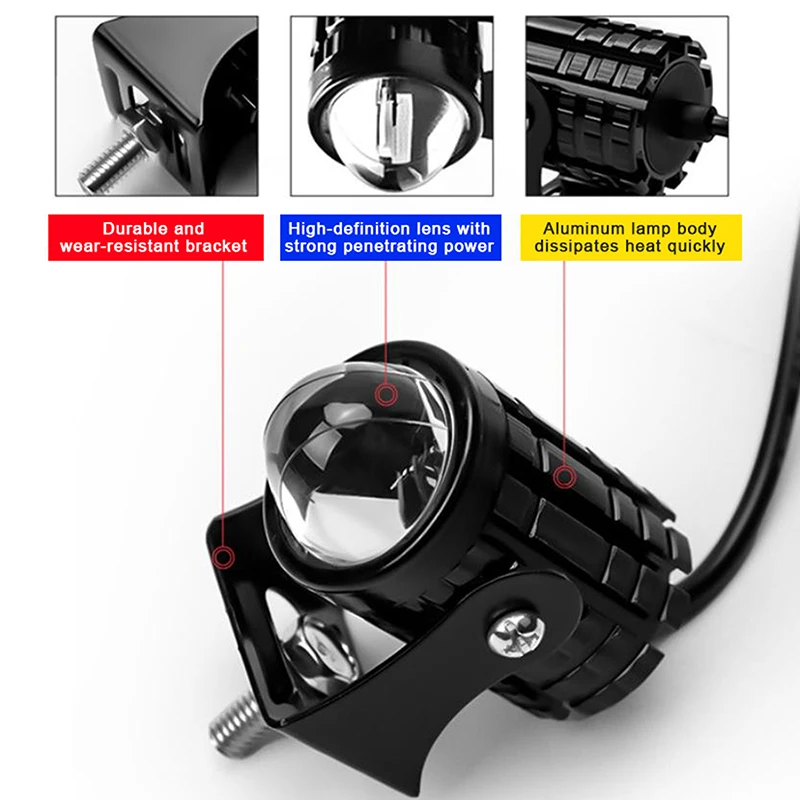 2 قطعة دراجة نارية Led المصباح 12 فولت عالية مشرق Led أضواء مصباح للدراجات النارية موتو Led الأضواء المساعدة ملحقات المصابيح