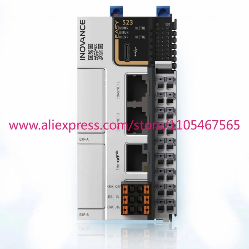 1PCS INOVANCE PLC Easy521-0808TN Powerful motion control, EtherCAT communication, Ethernet/IP to drive, Modbus TCP with HMI