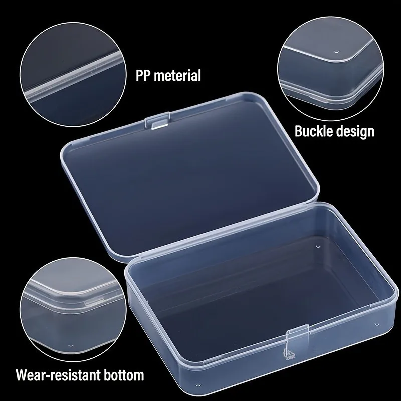 12er-Set Transparente PP-Kunststoff-Aufbewahrungsboxen Langlebige Behälter mit Sicherheitsverschlüssen für Bastelorganisation und Lagerung – Detail 8