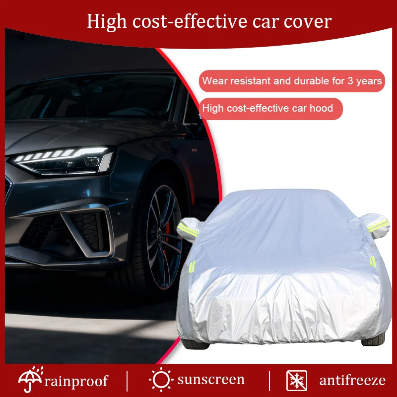 For 1995-2024 Audi A4, the thickened car cover provides sunscreen, heat insulation, dustproof, and scratch-resistant functions