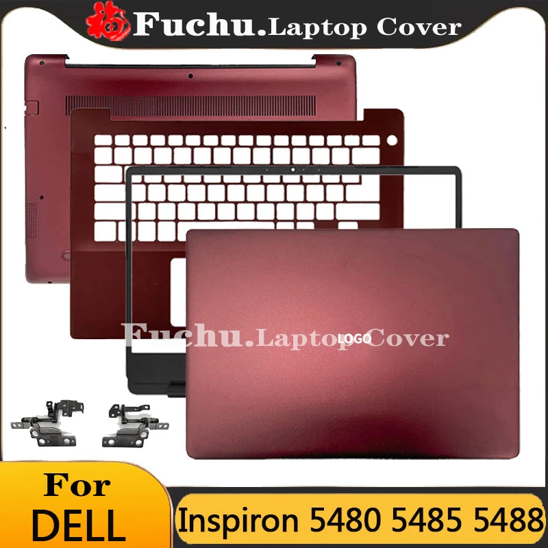 

NEW Laptop LCD Back Cover/Front Bezel/Hinges/Palmrest/Bottom Case For DELL Inspiron 14 5480 5485 5488 Laptops Computer Case Red