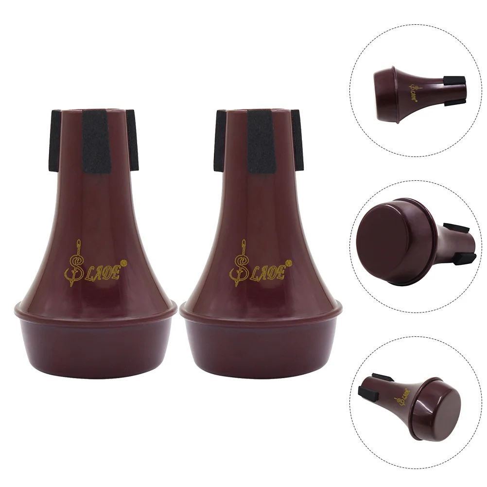 2pcs Trombone Trumpet Trumpet Mute Plastic Trumpet Mute Trumpet Practice Supply trumpet mutes trumpet accessories