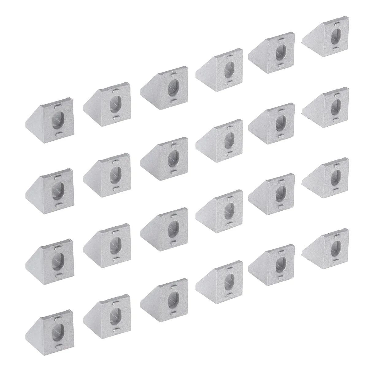 

50pcs 2020 Aluminum Alloy Angle Bracket Corner Joint L-Shaped Fastener For T-Slot Extrusion Profiles 90 Degree Connector