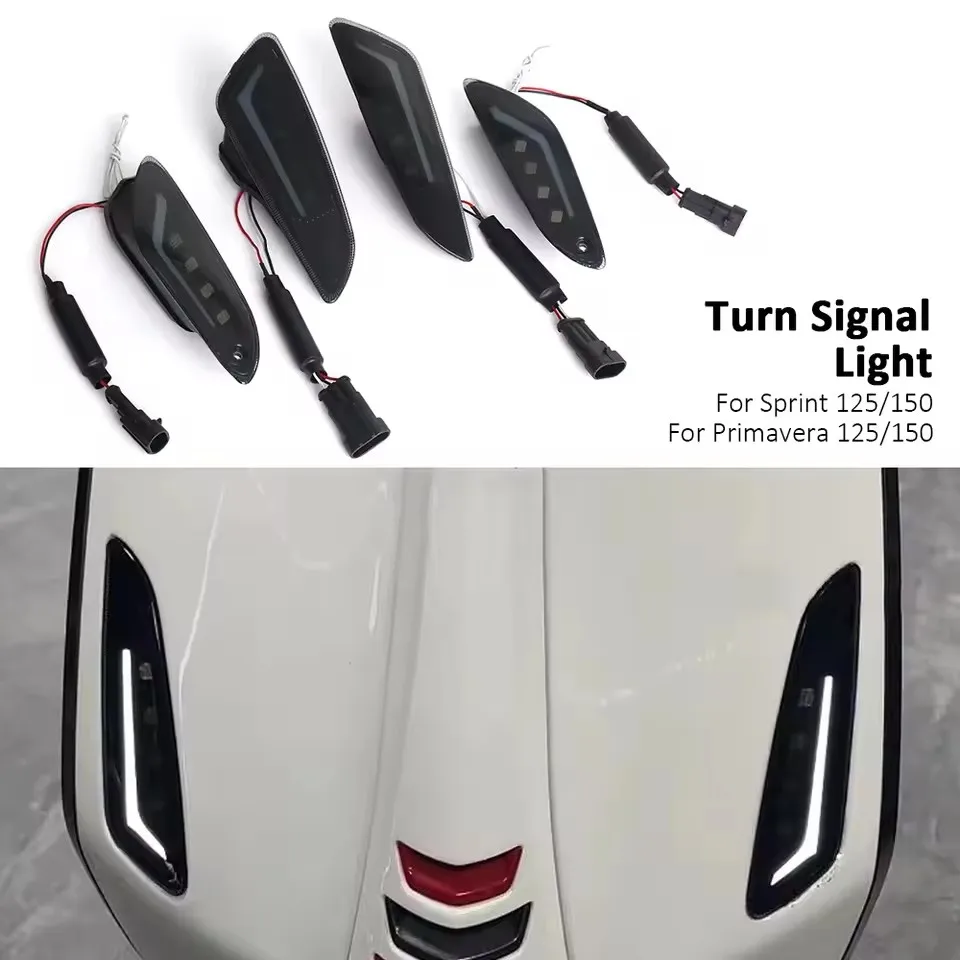 

For Vespa Sprint 125 SPRINT 150 Primavera 150 PRIMAVERA 125 Motorcycle Clear Smoky Front Rear Turn Indicator Signal LED Lights
