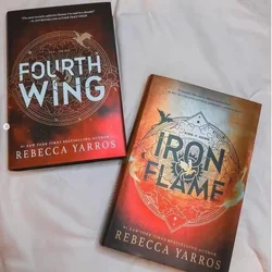 Rebecca Yarros 2 Books collection set Fourth Wing & Iron Flame Paperback Book in English