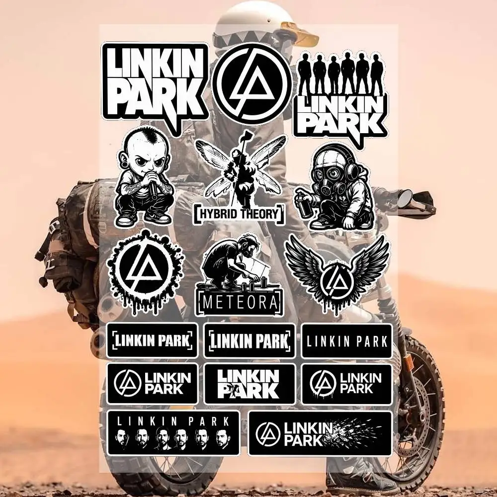 L-Linkin P-Park Ästhetische Graffiti-Aufkleber Wasserfeste PVC-Sticker für Motorrad Skateboard Auto Helm Notizbuch DIY-Dekoration