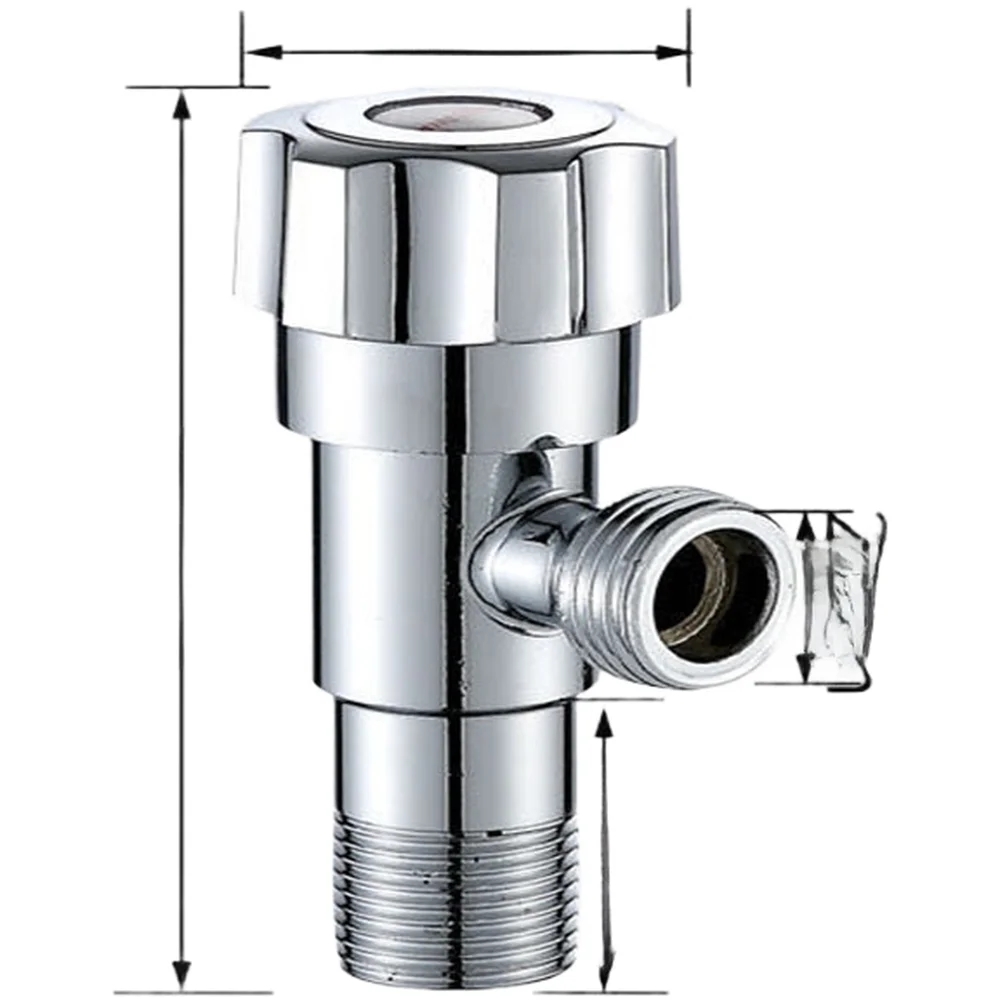 Solid Brass Angle Stop Valve DN15 High Pressure Hot Cold Water Control Faucet For Bathroom Kitchen Sink