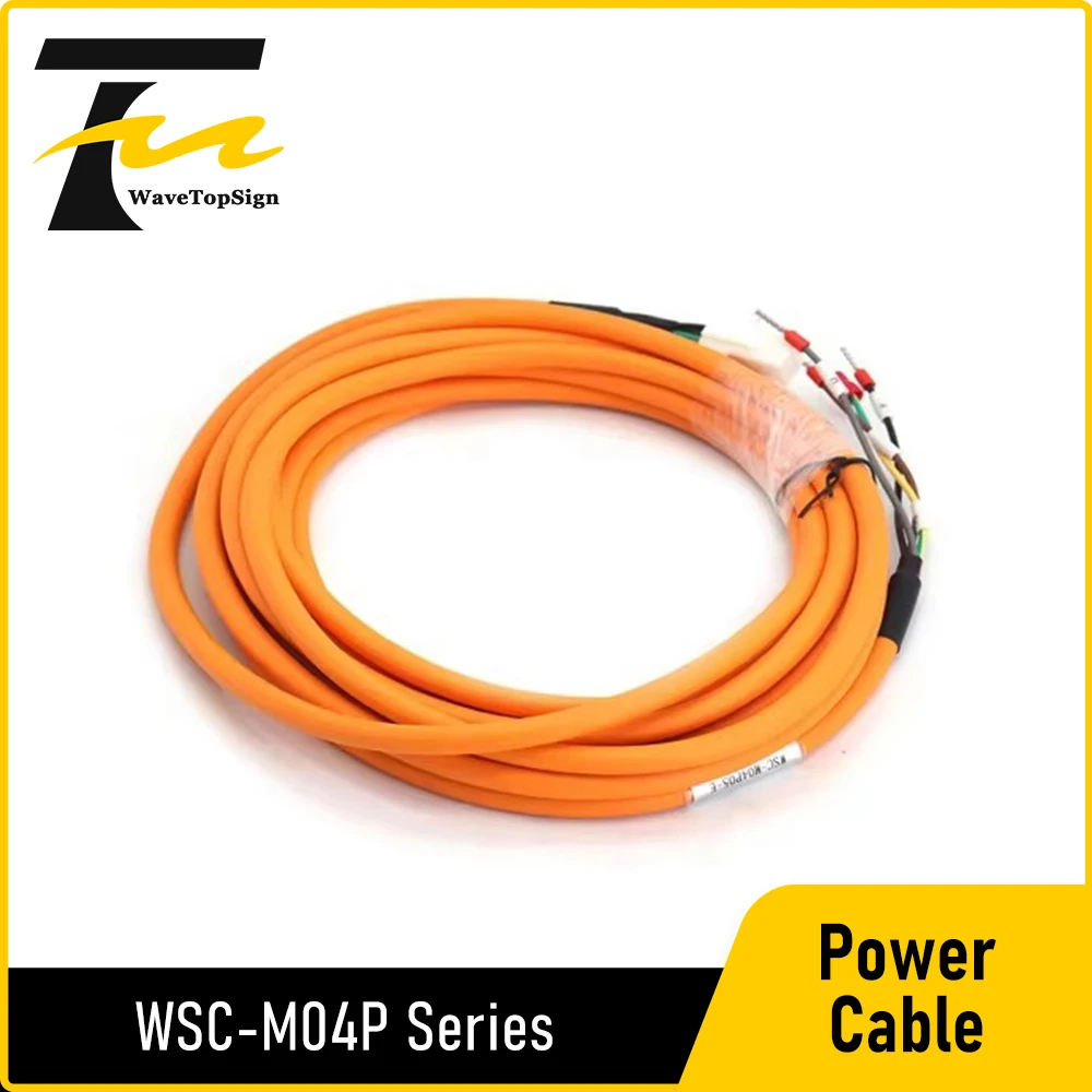 Wavetopsign Servo Motor Power Cable WSC-M04P05-E WSC-M04P03-E WSC-M04P10-E WSC-M04P15-E WSC-M04P20-E for FUJI ALPHA5