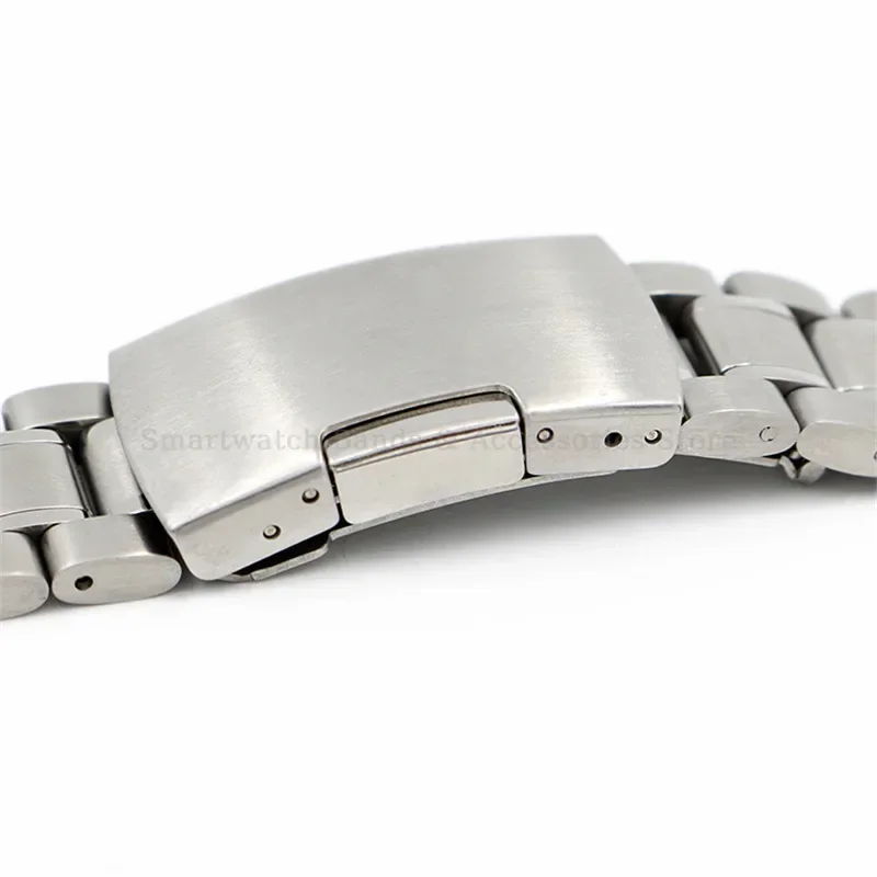 Solid Stainless Steel Watch Band 14mm 16mm 18mm 20mm 22mm 24mm 26mm Metal Folding Clasp Men Women Bracelet Universal Watch Strap