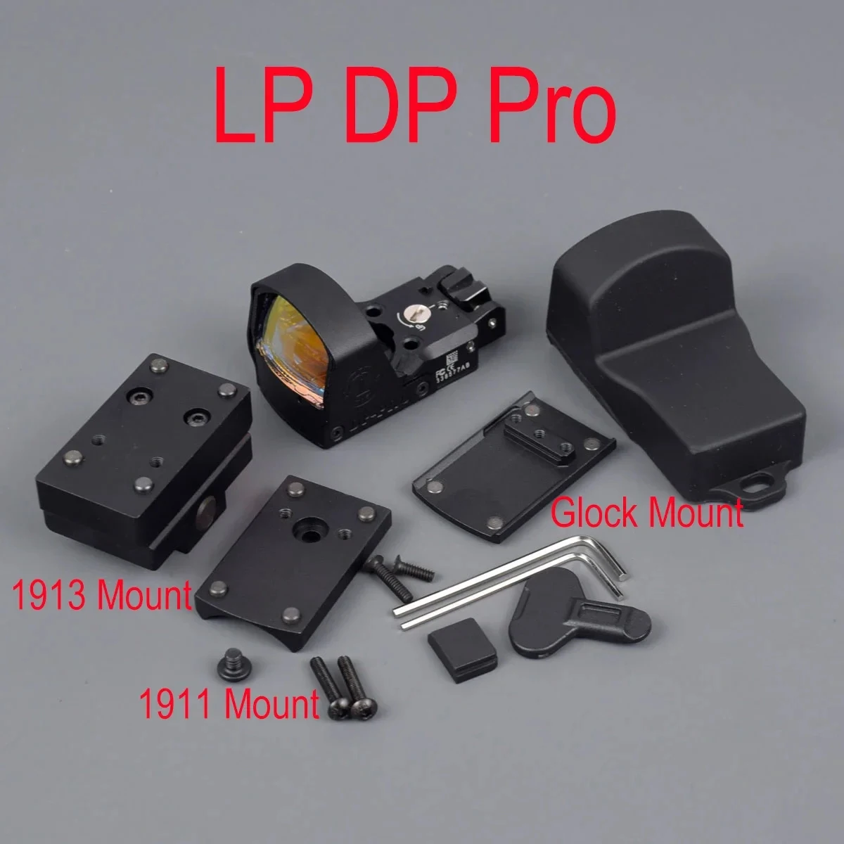 Metal LP DP PRO Red Dot Sight Pistol Reflex Sight with 1911 1913 and Glock Mount for Hunting Rifle Aluminum CNC Machined