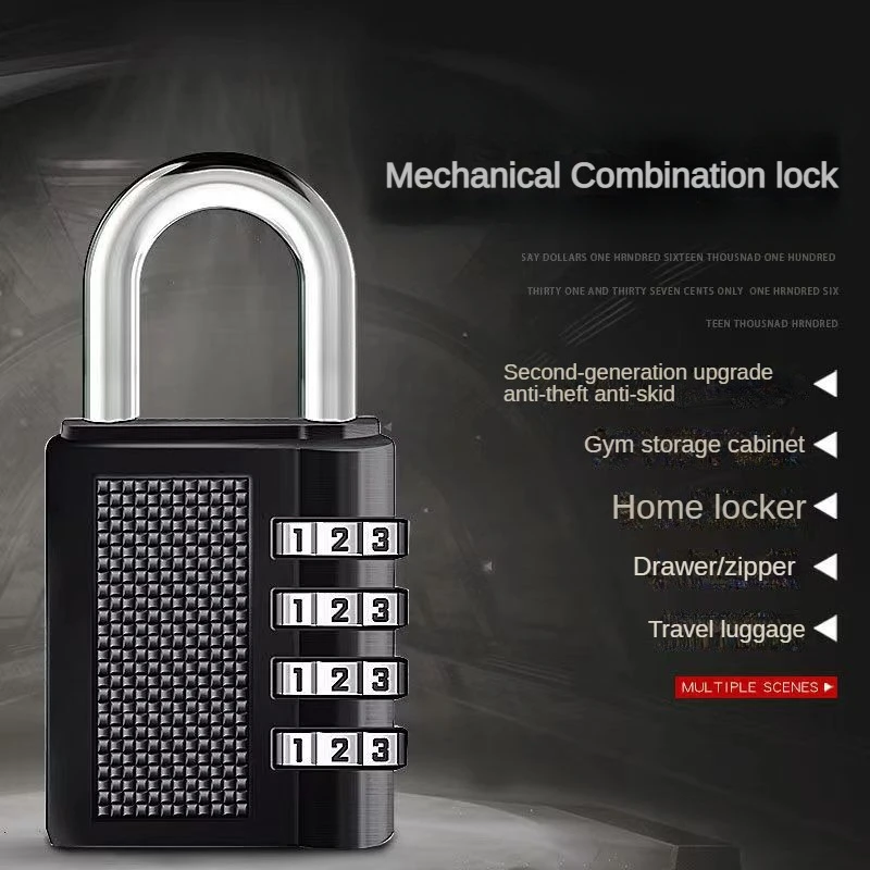 Metal Password Padlock Door Lock Dormitory Luggage Luggage and Outdoor Waterproof Password Lock for Jike