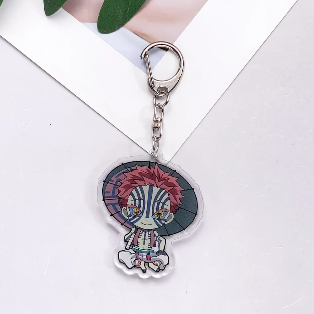أنيمي الشكل شيطان القاتل الاكريليك لطيف سيارة المفاتيح اكسسوارات كامادو تانجيرو كامادو Nezuko حقيبة السحر ظهره قلادة الهدايا