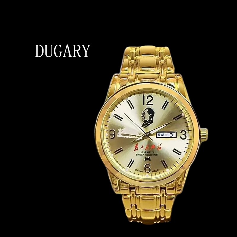 DUGARY China vintage quartz watch for men commemorate Male Brand Wristwatches shockproof business Relogio Masculino Clock