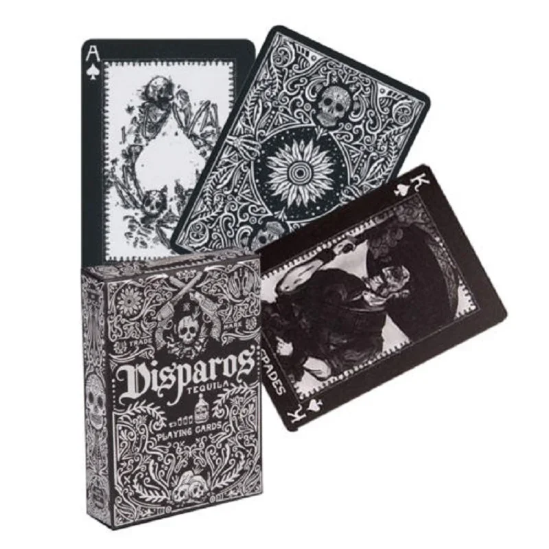 Ellusionist Disparos Black Playing Cards Tequila Deck Agave Poker Magic Tricks Props Magician Toys for Couples Tarot Cards Deck