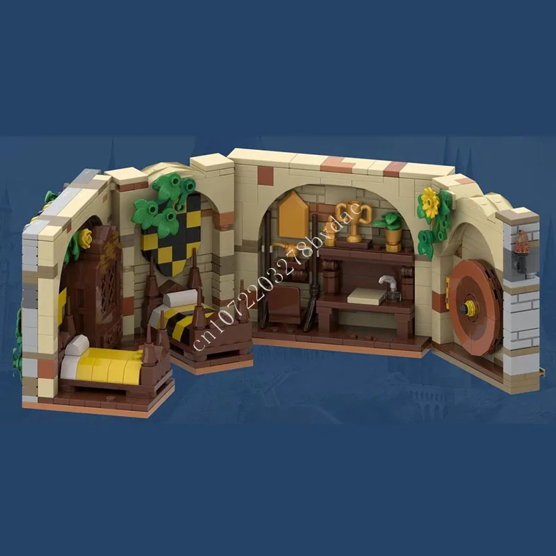 

617 PCS Medieval Castle Dormitory Interior Building Blocks Set Creative Room Scene Assembly Educational Man Home Decoration Gift